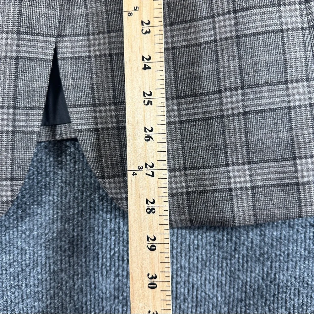 EUC Banana‎ Republic Lightweight Wool Flannel One-Button Blazer Glen Plaid